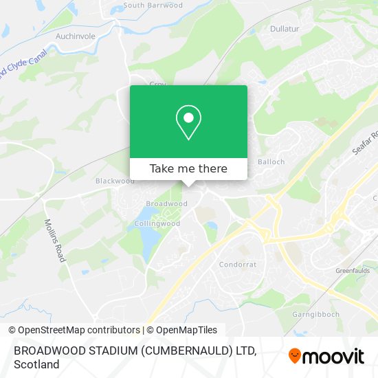 BROADWOOD STADIUM (CUMBERNAULD) LTD map
