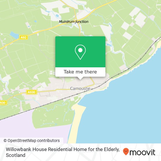 Willowbank House Residential Home for the Elderly map