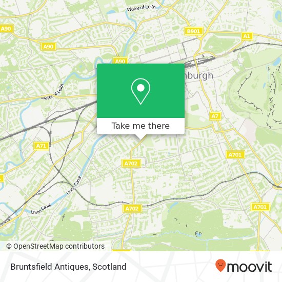 Bruntsfield Antiques map