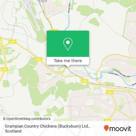 Grampian Country Chickens (Bucksburn) Ltd. map
