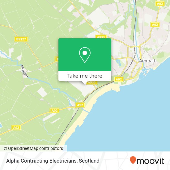 Alpha Contracting Electricians map