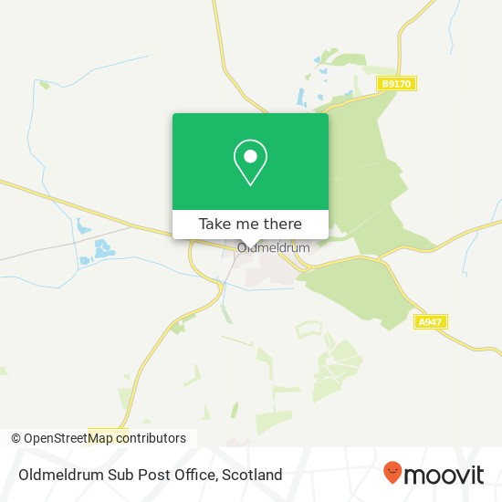 Oldmeldrum Sub Post Office map