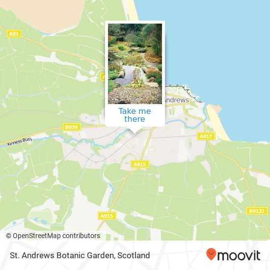 St. Andrews Botanic Garden map