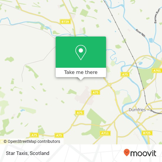 Star Taxis map