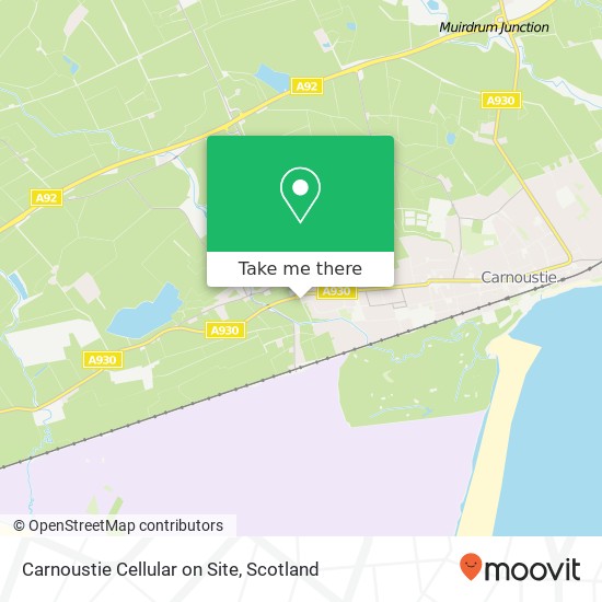 Carnoustie Cellular on Site map