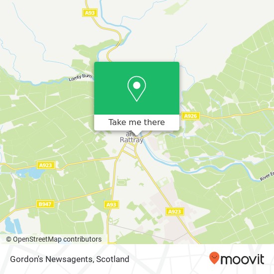 Gordon's Newsagents map