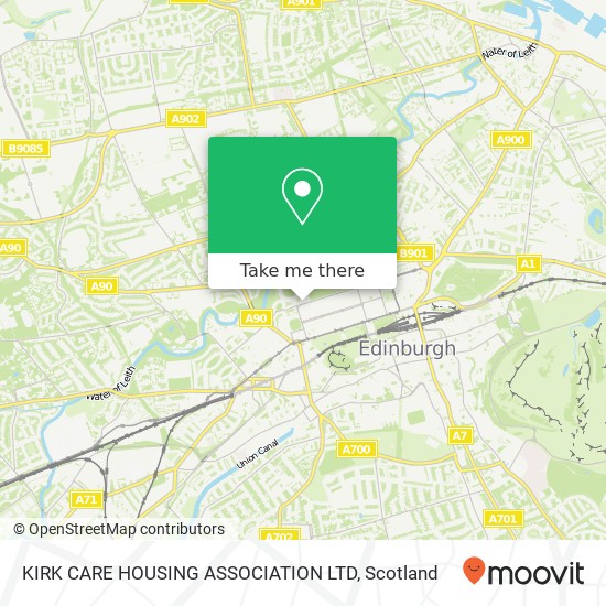 KIRK CARE HOUSING ASSOCIATION LTD map