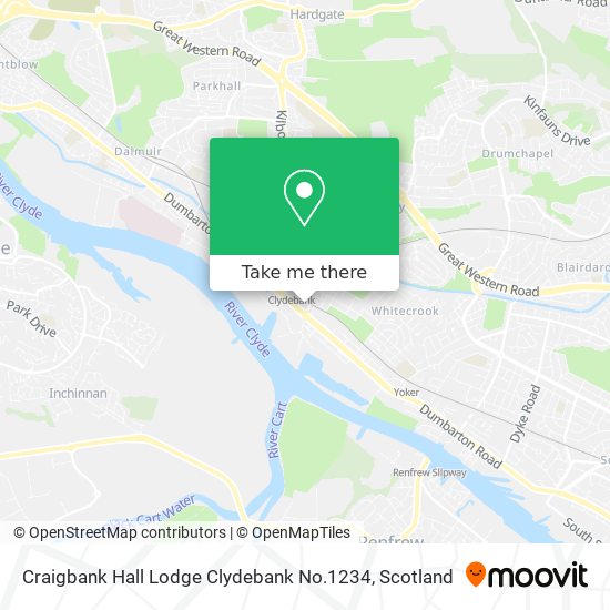 Craigbank Hall Lodge Clydebank No.1234 map