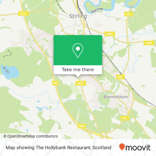 Map showing The Hollybank Restaurant map