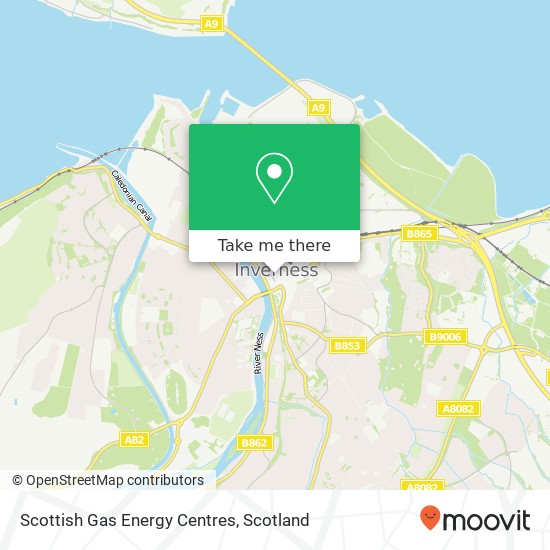 Scottish Gas Energy Centres map