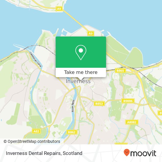 Inverness Dental Repairs map