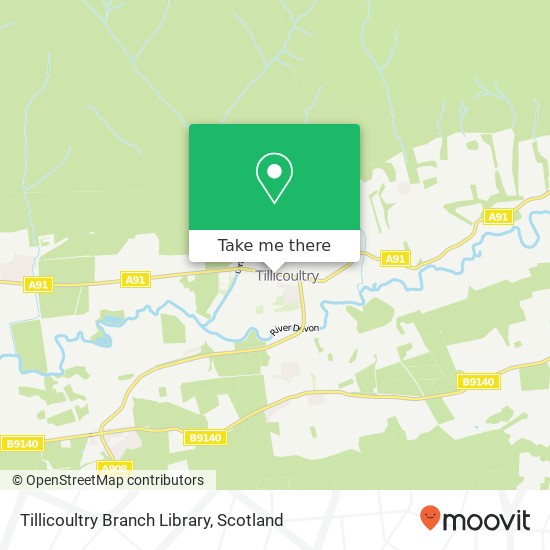 Tillicoultry Branch Library map