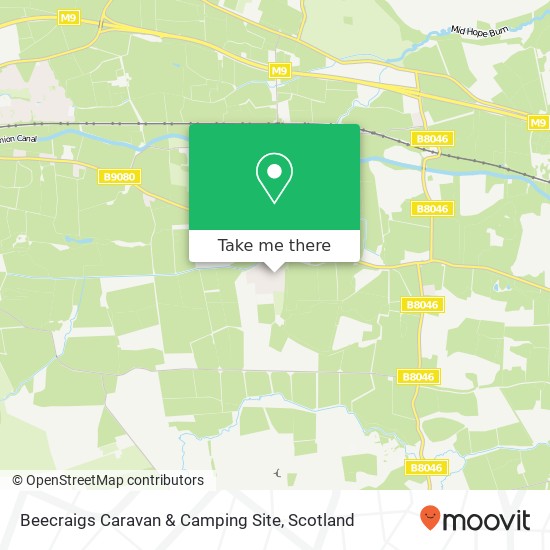 Beecraigs Caravan & Camping Site map