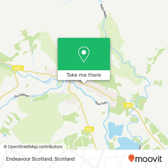 Endeavour Scotland map