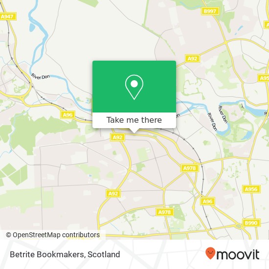 Betrite Bookmakers map