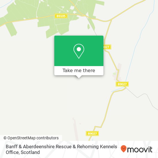 Banff & Aberdeenshire Rescue & Rehoming Kennels Office map