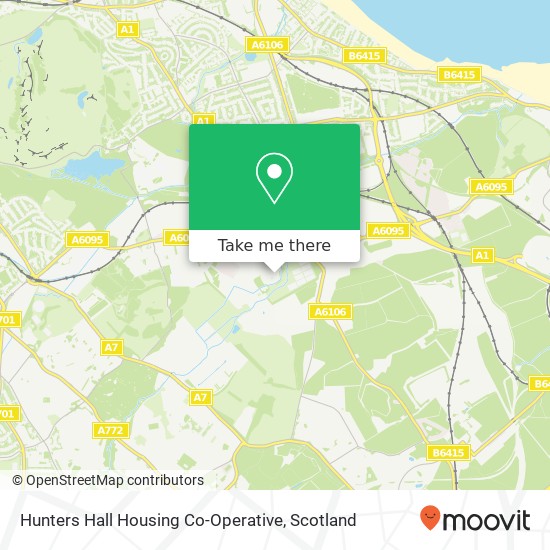 Hunters Hall Housing Co-Operative map