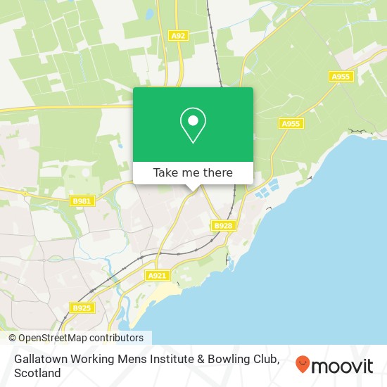 Gallatown Working Mens Institute & Bowling Club map