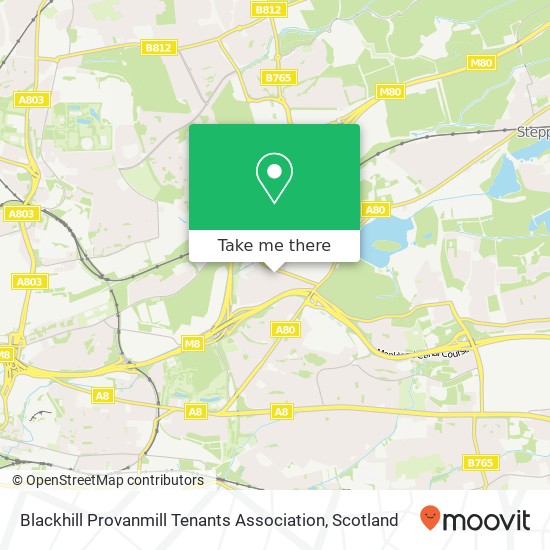 Blackhill Provanmill Tenants Association map