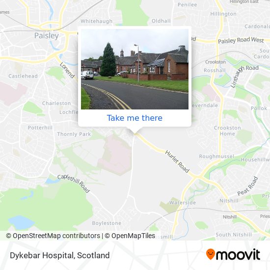Dykebar Hospital map