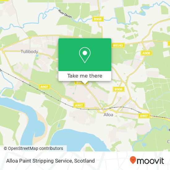 Alloa Paint Stripping Service map