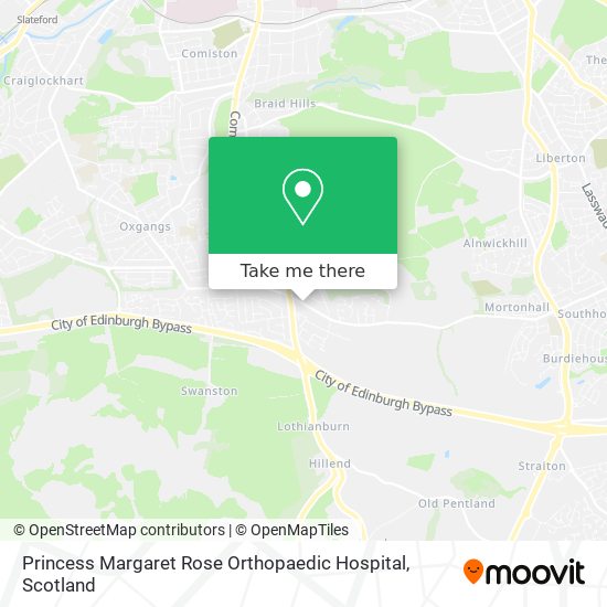 Princess Margaret Rose Orthopaedic Hospital map