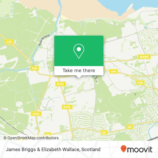 James Briggs & Elizabeth Wallace map