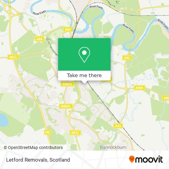 Letford Removals map