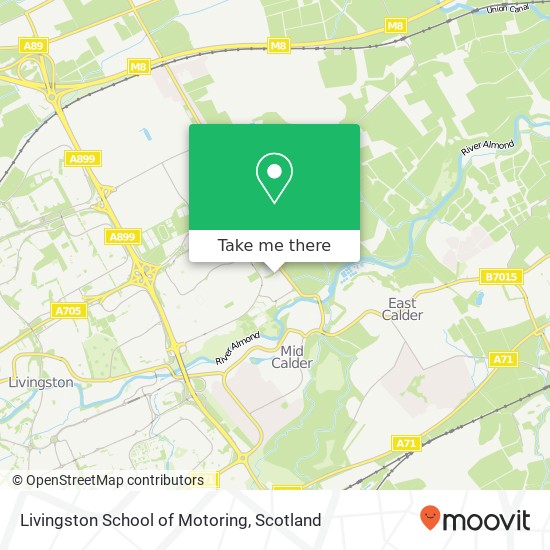 Livingston School of Motoring map