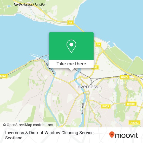 Inverness & District Window Cleaning Service map