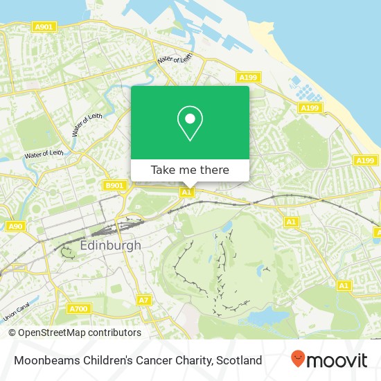 Moonbeams Children's Cancer Charity map