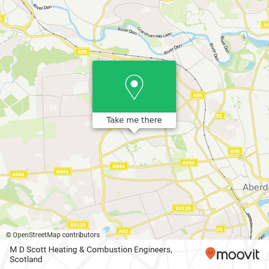 M D Scott Heating & Combustion Engineers map