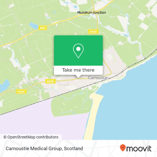 Carnoustie Medical Group map