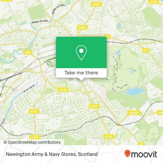 Newington Army & Navy Stores map