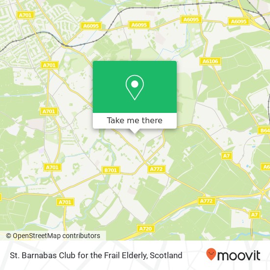 St. Barnabas Club for the Frail Elderly map