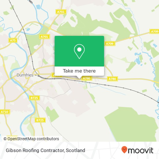 Gibson Roofing Contractor map