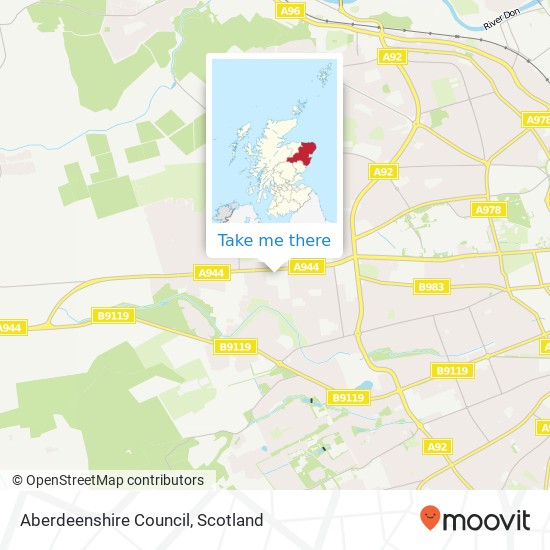 Aberdeenshire Council map