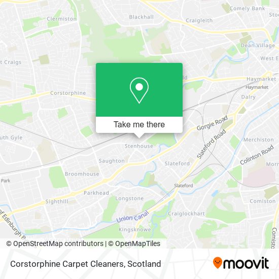Corstorphine Carpet Cleaners map