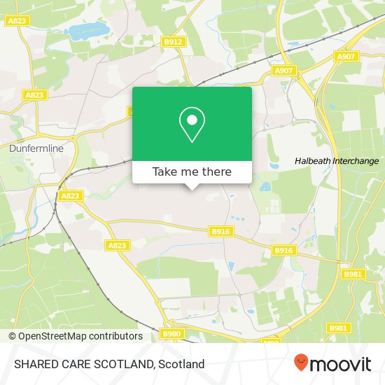 SHARED CARE SCOTLAND map