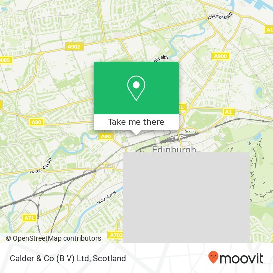 Calder & Co (B V) Ltd map