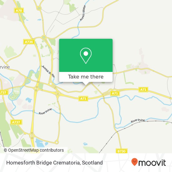 Homesforth Bridge Crematoria map