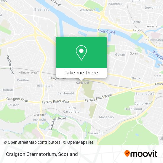Craigton Crematorium map