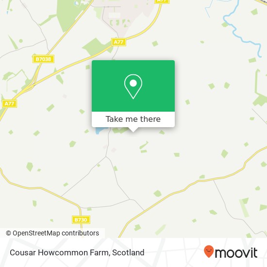 Cousar Howcommon Farm map
