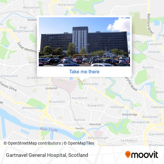 Gartnavel General Hospital map