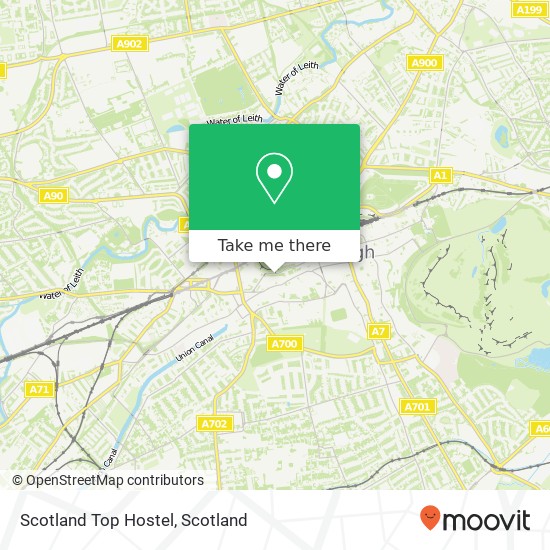 Scotland Top Hostel map