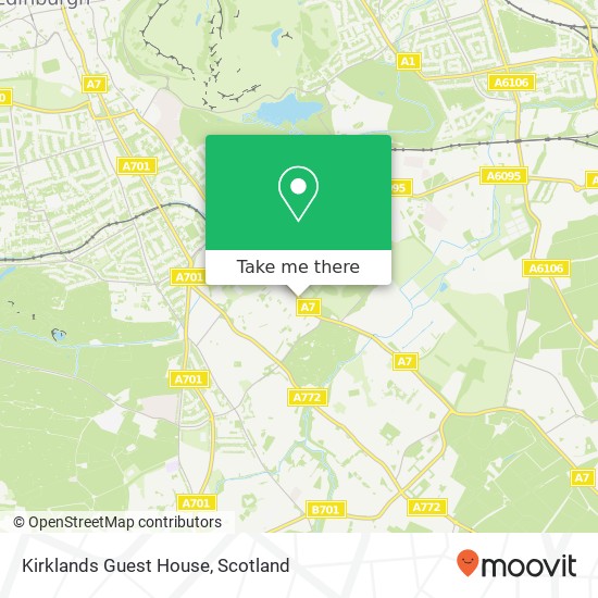Kirklands Guest House map