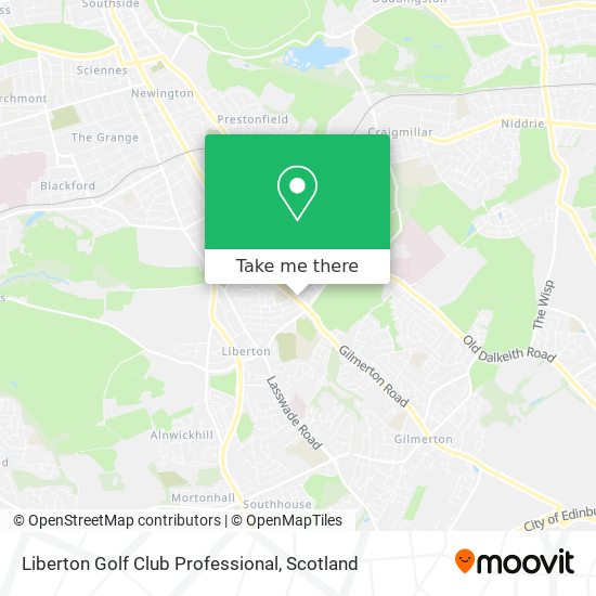 Liberton Golf Club Professional map