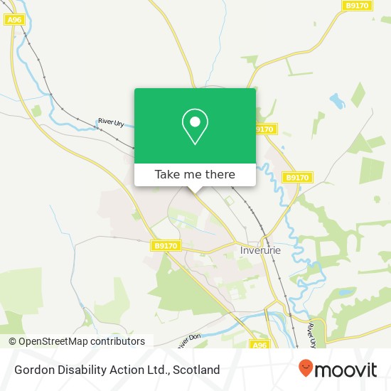 Gordon Disability Action Ltd. map