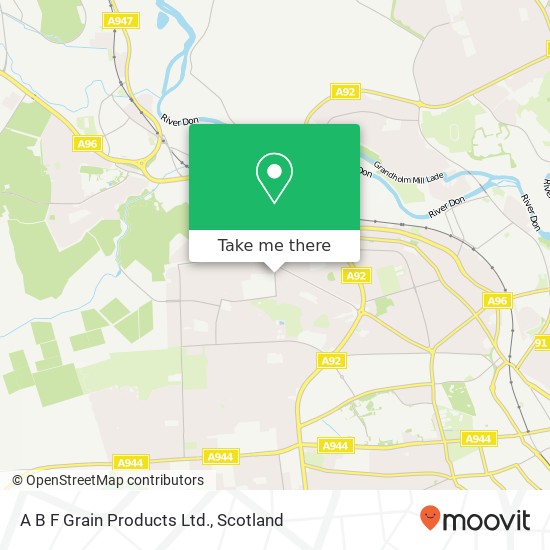 A B F Grain Products Ltd. map