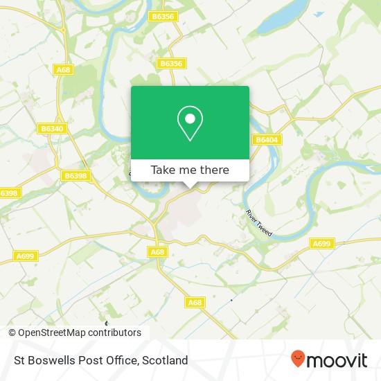 St Boswells Post Office map